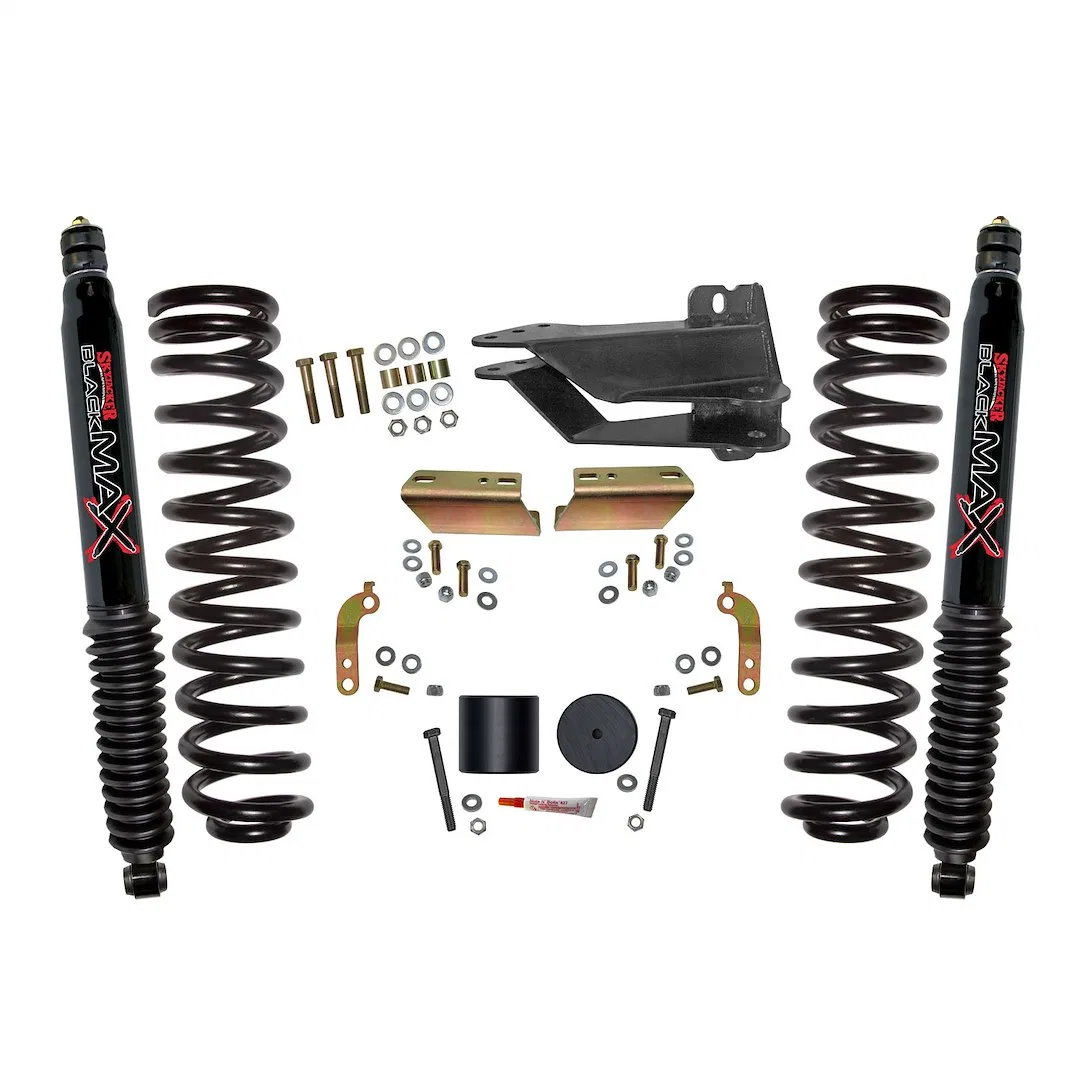 F1725VBK-B – SKYJACKER Leveling Kit Suspension, 2-1/2 Inch Lift Coil Springs With Front Black Max Shock Absorbers/ Co...